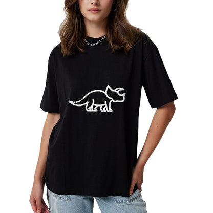 Best Dinosaur Lover Shirt, Funny Dinosaur UnisexT-Shirt/Hoodie/Sweatshirt HLT00 - Triceratops Howling to The Moon Meme Funny 90_s Dinosaur T-Shirt