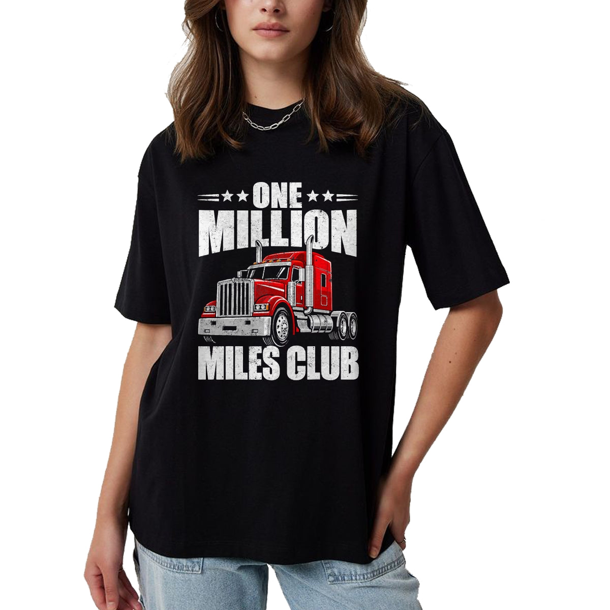 Best Truck Driver Life Shirt, Funny Trucker UnisexT-Shirt/Hoodie/Sweatshirt HLT00 - One Million Miles Club Funny Truck Driver Trucker T-Shirt