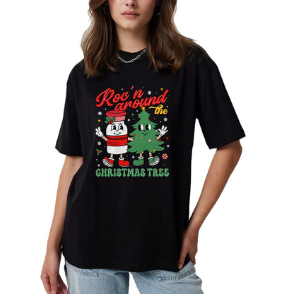 Funny Nurse Shirt, Nurse Unisex T-Shirt/Hoodie/Sweatshirt HLT00 - Roc'n Around The Christmas Tree ER ED ICU Nurse Christmas T-Shirt