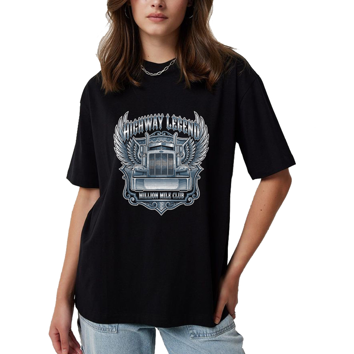 Best Truck Driver Life Shirt, Funny Trucker UnisexT-Shirt/Hoodie/Sweatshirt HLT00 - Million Mile Club Highway Legend Semi Truck Driver Trucker T-Shirt