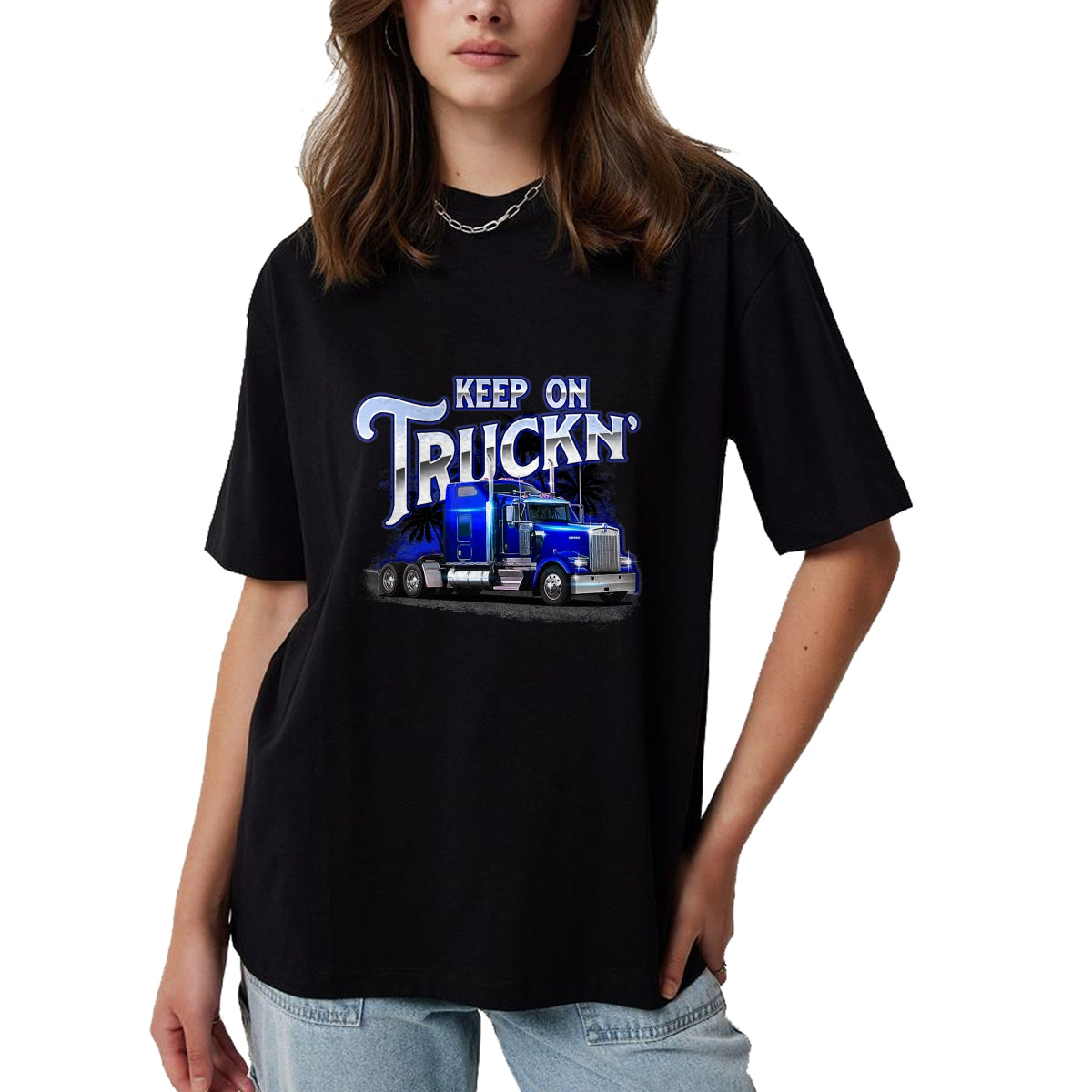 Best Truck Driver Life Shirt, Funny Trucker UnisexT-Shirt/Hoodie/Sweatshirt HLT00 - Keep On Truckn - Semi Truck Driver Trucker Trucking Mechanic T-Shirt