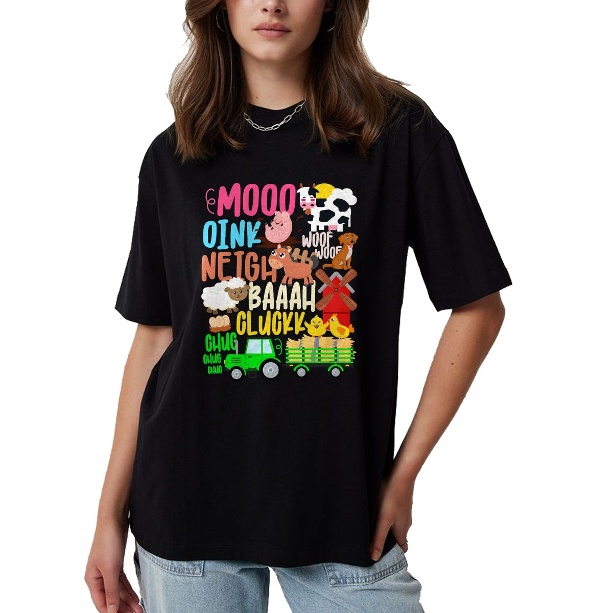 Best Farmer Life Shirt, Funny Farmer UnisexT-Shirt/Hoodie/Sweatshirt HLT00 - Farm Animals Sounds Oink Baa Neigh Cluck Moo Toddler Farmer T-Shirt