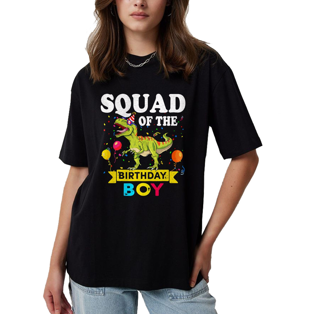 Best Dinosaur Lover Shirt, Funny Dinosaur UnisexT-Shirt/Hoodie/Sweatshirt HLT00 - Squad Of The Birthday Boy Dinosaur T-Rex Matching Family T-Shirt