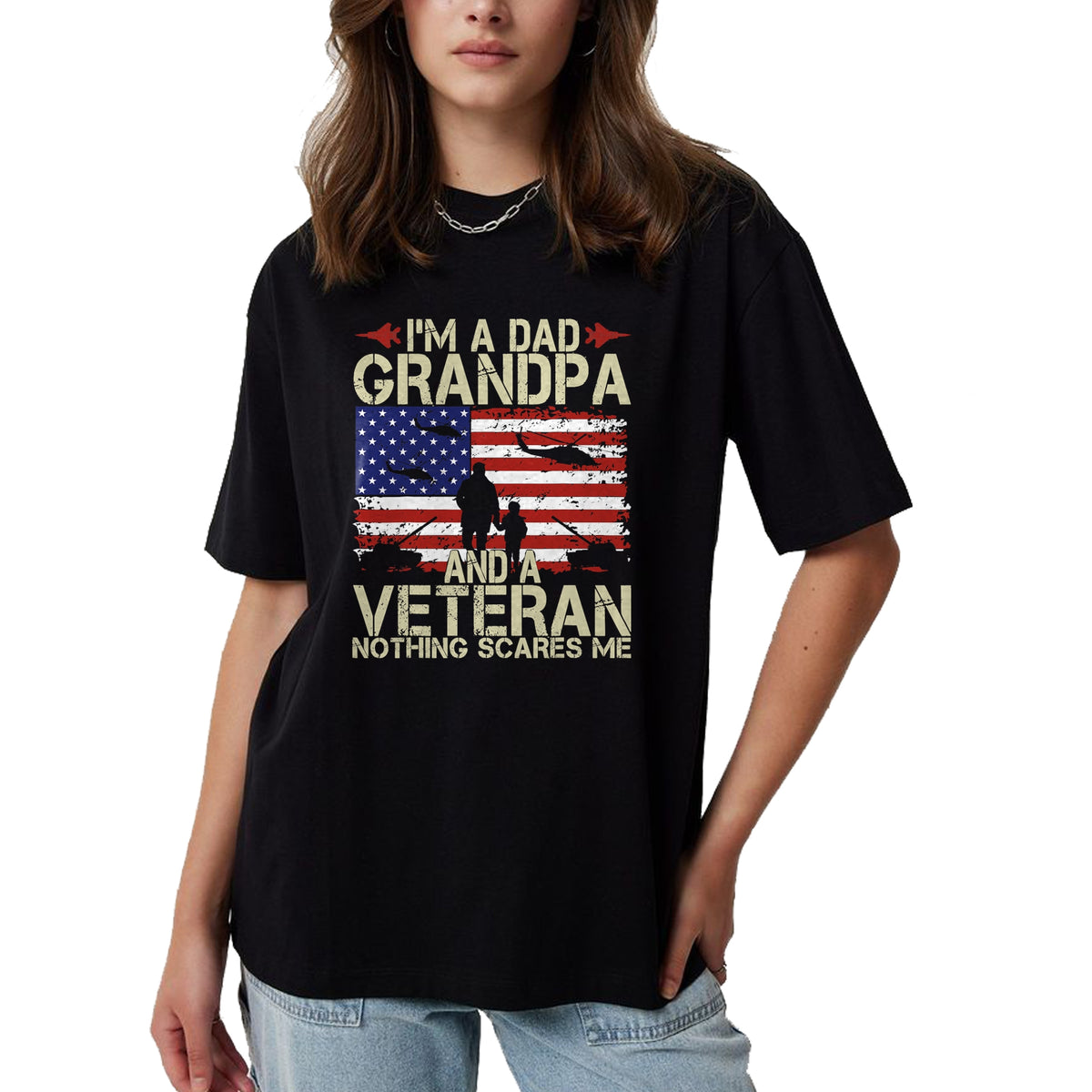Best Grandpa Shirt, Proud Grandpa Unisex T-Shirt/Hoodie/Sweatshirt HLT00 - I'm A Dad Grandpa And Veteran Fathers Day Papa Grandpa Gifts T-Shirt
