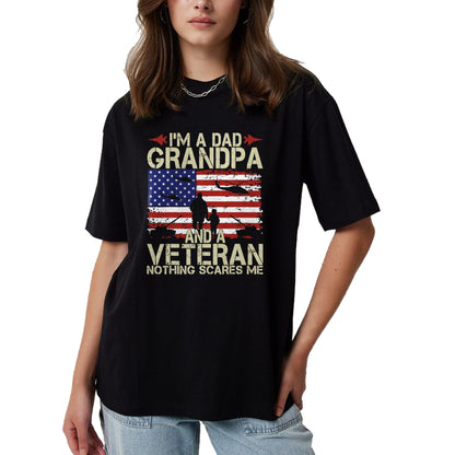 Best Grandpa Shirt, Proud Grandpa Unisex T-Shirt/Hoodie/Sweatshirt HLT00 - I'm A Dad Grandpa And Veteran Fathers Day Papa Grandpa Gifts T-Shirt