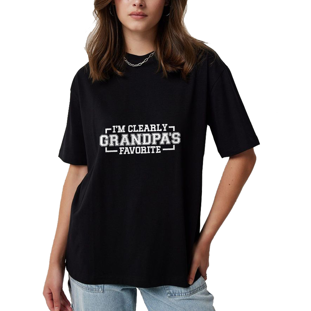 Best Grandpa Shirt, Proud Grandpa Unisex T-Shirt/Hoodie/Sweatshirt HLT00 -I'm Clearly Grandpa's Favorite, Grandson Grandpa, T-Shirt