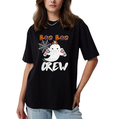 Funny Nurse Shirt, Nurse Unisex T-Shirt/Hoodie/Sweatshirt HLT00 - Boo Boo Crew Nurse Shirt Funny Halloween Costume Fun Gift T-Shirt (1)