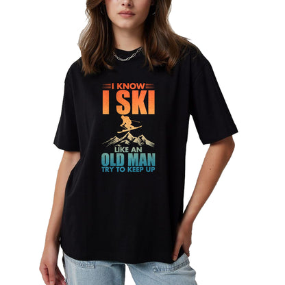Best Grandpa Shirt, Proud Grandpa Unisex T-Shirt/Hoodie/Sweatshirt HLT00 -Best Ski Art For Grandpa Men Skiing Nordic Skier Skiing T-Shirt
