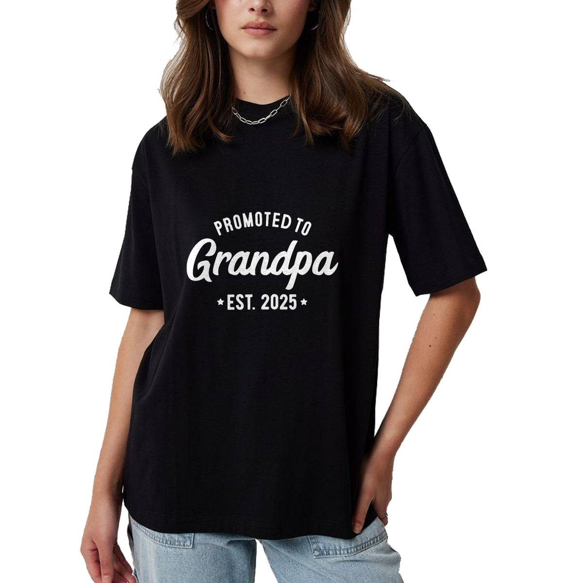 Best Grandpa Shirt, Proud Grandpa Unisex T-Shirt/Hoodie/Sweatshirt HLT00 - Promoted to Grandpa 2025 Soon to Be Grandfather New Grandpa T-Shirt (1)