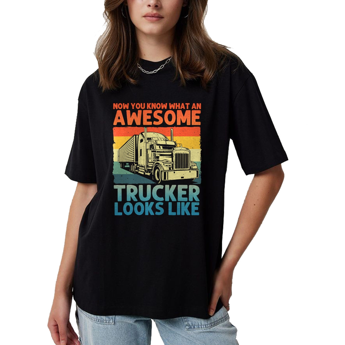 Best Truck Driver Life Shirt, Funny Trucker UnisexT-Shirt/Hoodie/Sweatshirt HLT00 - Best Truck Driver Art for Men Dad Women Trucking CDL Trucker T-Shirt (5)