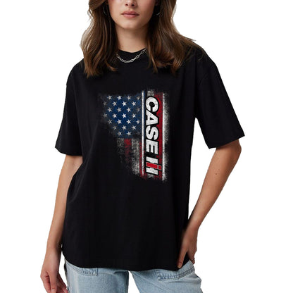 Best Farmer Life Shirt, Funny Farmer UnisexT-Shirt/Hoodie/Sweatshirt HLT00 - CASE IH - American Flag T-Shirt