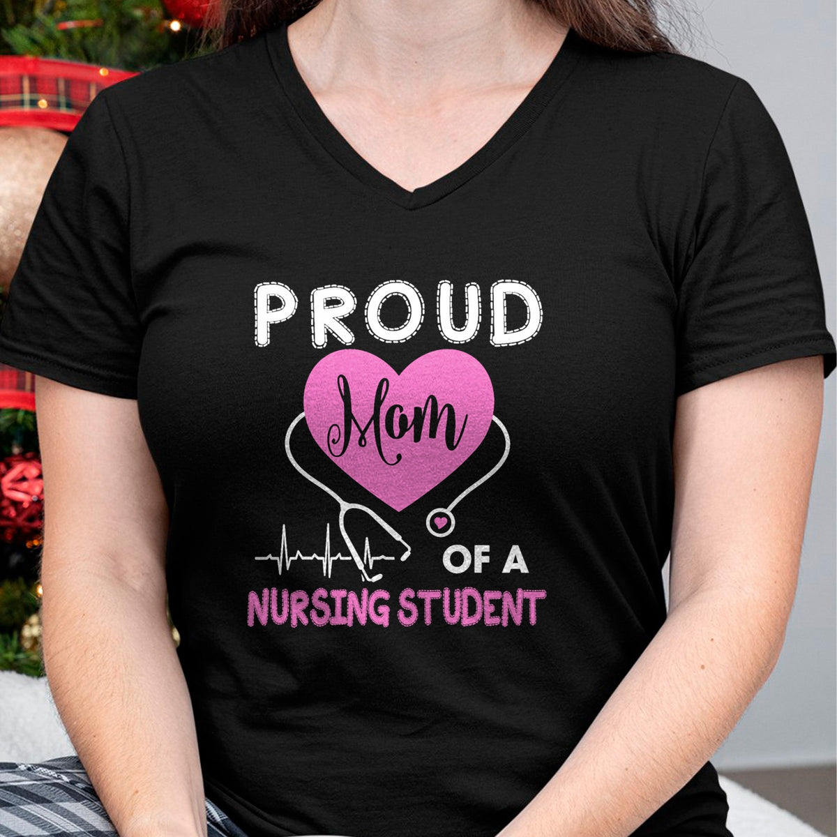 Funny Nurse Shirt, Nurse Unisex T-Shirt/Hoodie/Sweatshirt HLT00 - Womens Proud Mom Of A Nursing Student TShirt Nurse Tee Gifts T-Shirt