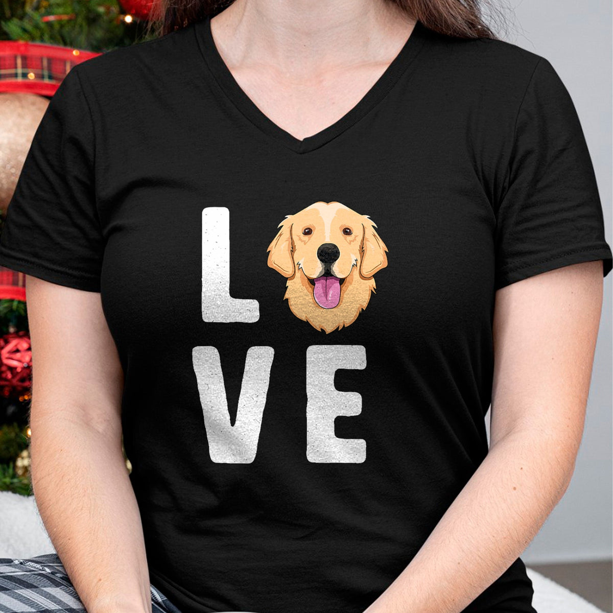 Dog Love Shirt, Dog Lover Gift T-Shirt/Hoodie/Sweatshirt HLT00 - LOVE Golden Retrievers T-Shirt for Women KIds Dog Pet Gift T-Shirt