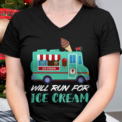 Best Truck Driver Life Shirt, Funny Trucker UnisexT-Shirt/Hoodie/Sweatshirt HLT00 - Ice Cream Truck Will Run for Ice Cream Truck Driver T-Shirt