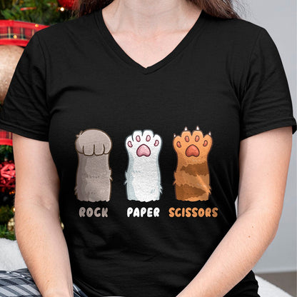 Cat Love Shirt, Funny Cat Lover Gift UnisexT-Shirt/Hoodie/Sweatshirt HLT00 - Cat Lover Cat Owner Funny Cat Rock Paper Scissors T-Shirt