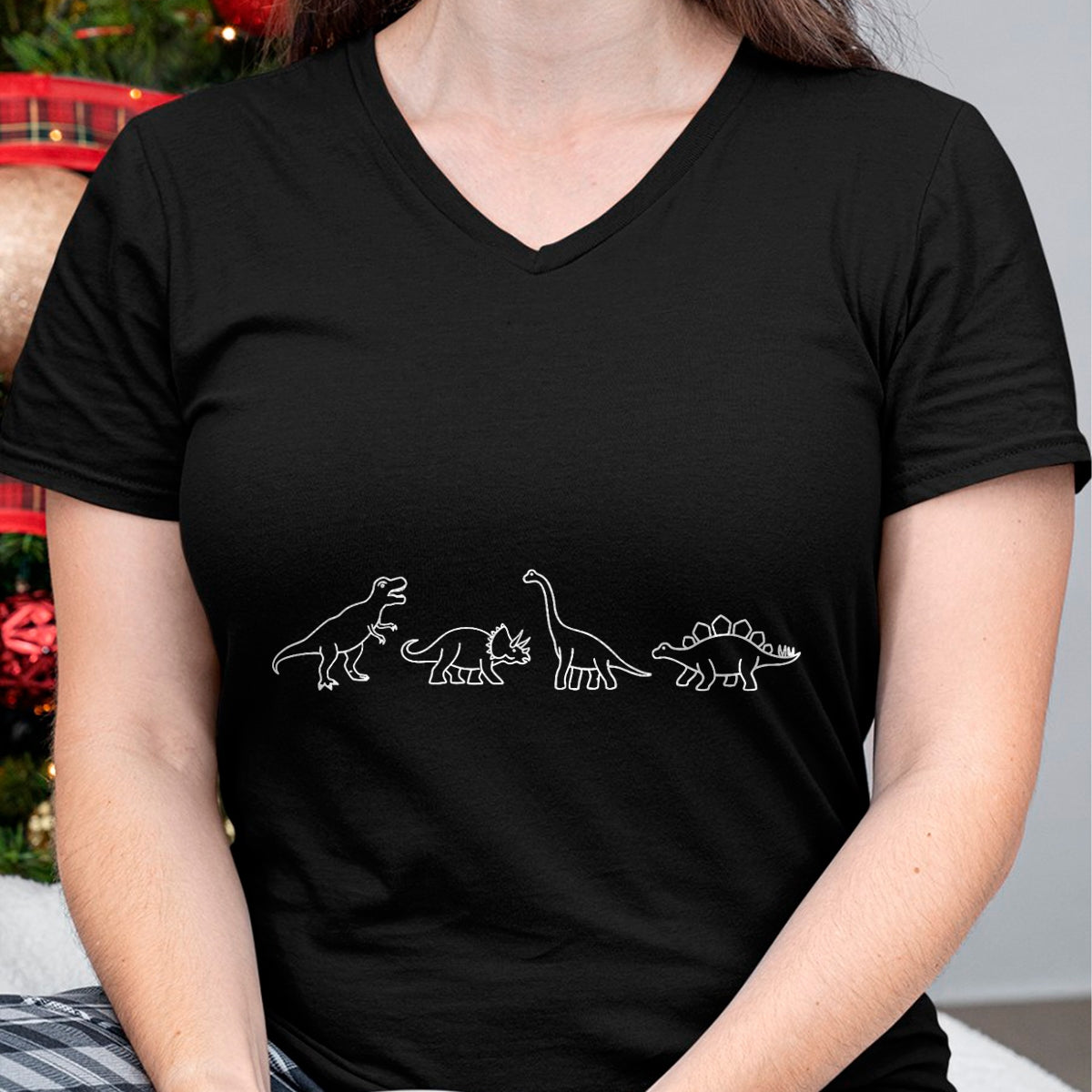 Best Dinosaur Lover Shirt, Funny Dinosaur UnisexT-Shirt/Hoodie/Sweatshirt HLT00 - Minimalist Cute Dino & Dinosaur Family (Dinos) T-Shirt