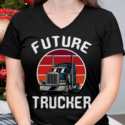 Best Truck Driver Life Shirt, Funny Trucker UnisexT-Shirt/Hoodie/Sweatshirt HLT00 - Future Trucker Truck Driver Semi Kids Son Daughter Clothing T-Shirt