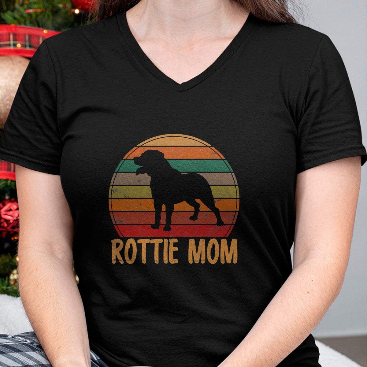 Dog Love Shirt, Dog Lover Gift T-Shirt/Hoodie/Sweatshirt HLT00 - Retro Rottweiler Mom Gift Rott Dog Mother Pet Rottie Mama T-Shirt