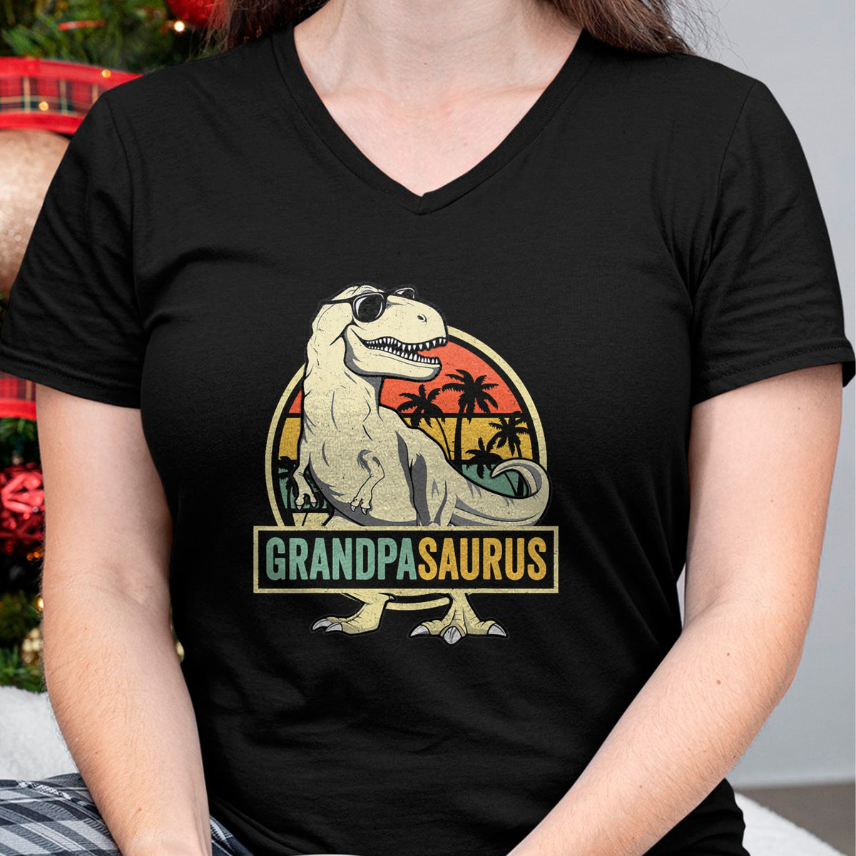 Best Grandpa Shirt, Proud Grandpa Unisex T-Shirt/Hoodie/Sweatshirt HLT00 - Grandpasaurus T Rex Dinosaur Grandpa Saurus Family Matching T-Shirt (1)
