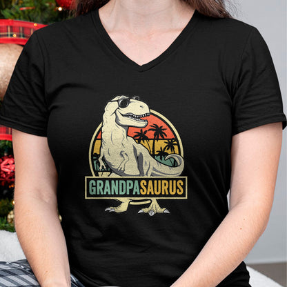 Best Grandpa Shirt, Proud Grandpa Unisex T-Shirt/Hoodie/Sweatshirt HLT00 - Grandpasaurus T Rex Dinosaur Grandpa Saurus Family Matching T-Shirt (1)