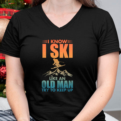 Best Grandpa Shirt, Proud Grandpa Unisex T-Shirt/Hoodie/Sweatshirt HLT00 -Best Ski Art For Grandpa Men Skiing Nordic Skier Skiing T-Shirt