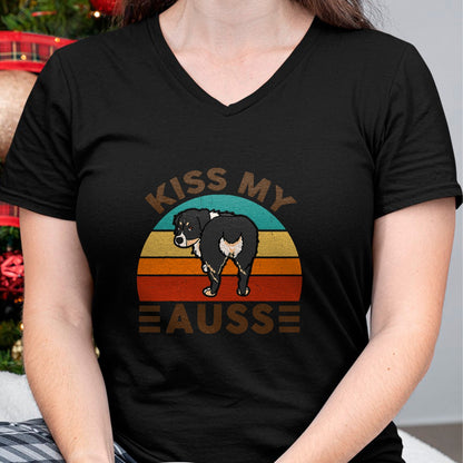 Dog Love Shirt, Dog Lover Gift T-Shirt/Hoodie/Sweatshirt HLT00 - Mini Australian Shepherd Kiss My Auss Funnny Dog Mom Dad T-Shirt