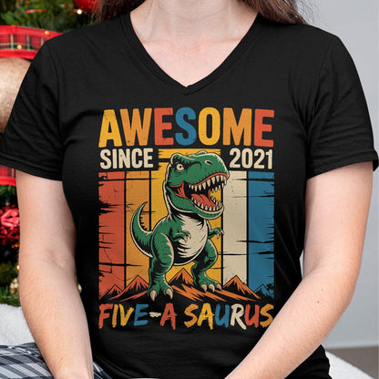 Best Dinosaur Lover Shirt, Funny Dinosaur UnisexT-Shirt/Hoodie/Sweatshirt HLT00 - 5 Year Old Dinosaur 5th Birthday Five Saurus Boys Kids T-Shirt