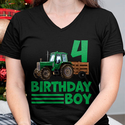 Best Farmer Life Shirt, Funny Farmer UnisexT-Shirt/Hoodie/Sweatshirt HLT00 - I'm 4 Years Old Farmer Tractor It's My 4th Birthday Boy T-Shirt