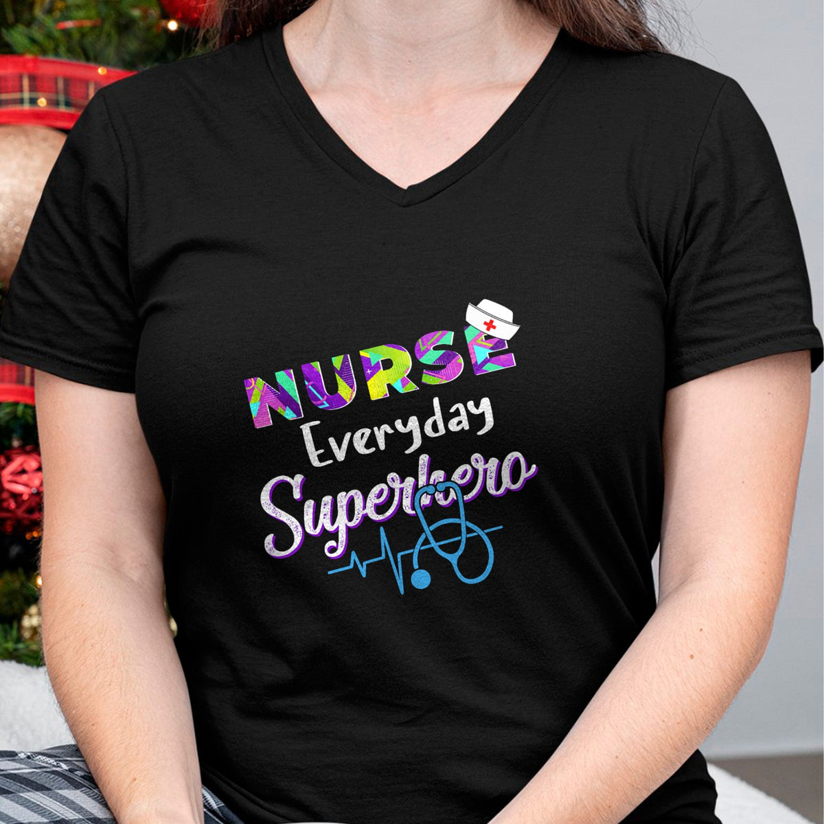 Funny Nurse Shirt, Nurse Unisex T-Shirt/Hoodie/Sweatshirt HLT00 - Nurse Every Day Superhero Coloring International Nurses Day T-Shirt