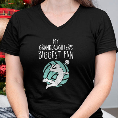 Best Grandpa Shirt, Proud Grandpa Unisex T-Shirt/Hoodie/Sweatshirt HLT00 - Granddaughters Biggest Fan Volleyball Family Grandma Grandpa T-Shirt