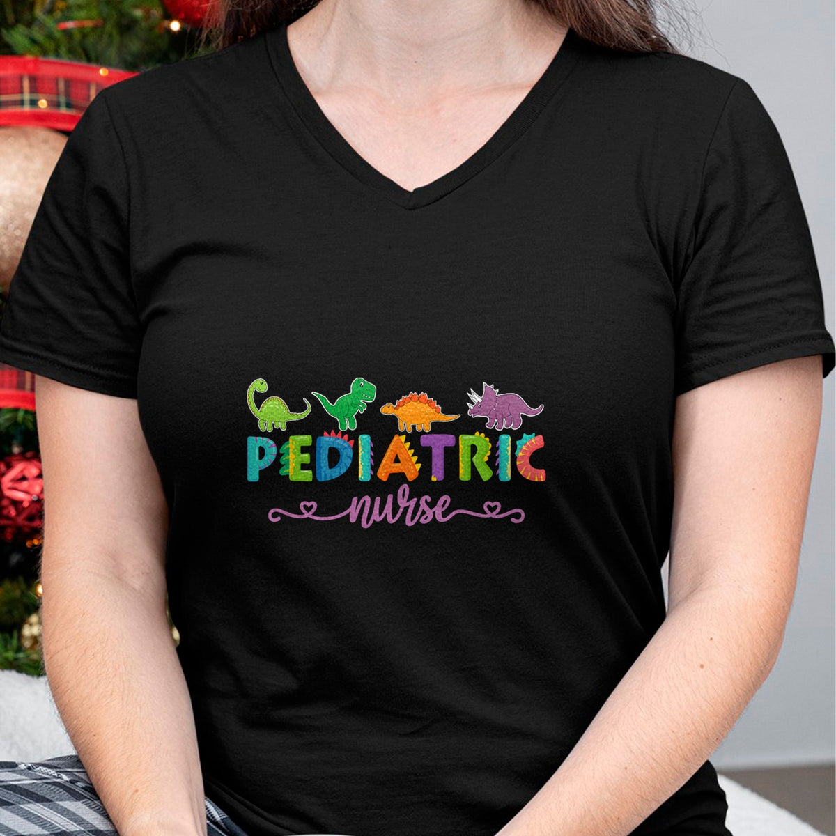 Funny Nurse Shirt, Nurse Unisex T-Shirt/Hoodie/Sweatshirt HLT00 - PICU Pediatric Nurse Dinosaurs Peds Nurse T-Shirt