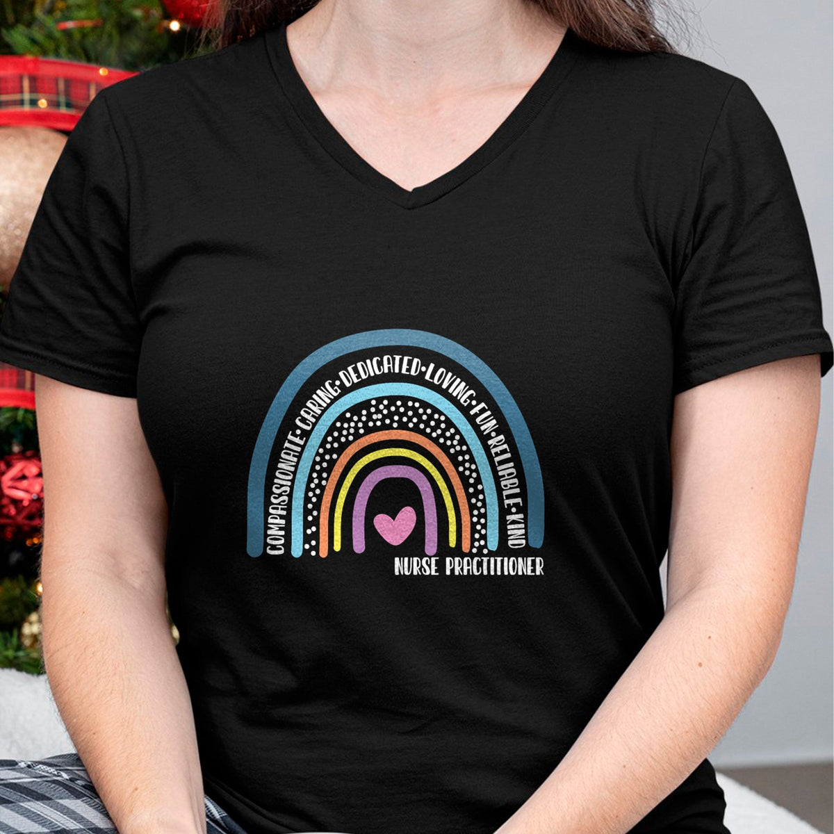 Funny Nurse Shirt, Nurse Unisex T-Shirt/Hoodie/Sweatshirt HLT00 - Nurse Practitioner Cute Rainbow T-Shirt