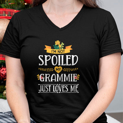 Best Grandma Shirt, Proud Grandma Unisex T-Shirt/Hoodie/Sweatshirt HLT00 - I'm Not Spoiled My Grammie Just Loves Me Funny Grandchildren T-Shirt