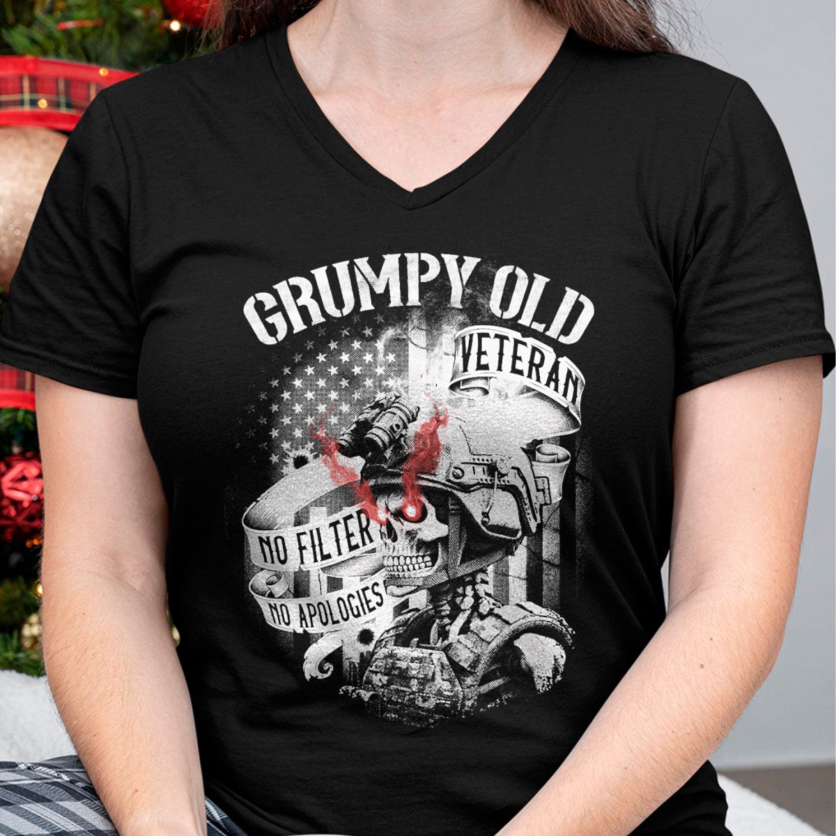 Proud Veteran Shirt, Funny Veteran UnisexT-Shirt/Hoodie/Sweatshirt HLT00 - Grumpy Old Veteran Funny Patriotic Military Humor Design T-Shirt