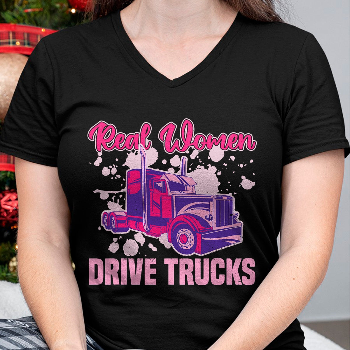 Best Truck Driver Life Shirt, Funny Trucker UnisexT-Shirt/Hoodie/Sweatshirt HLT00 - Real Women Drive Trucks - Truck Driver Trucker Semi Truck T-Shirt