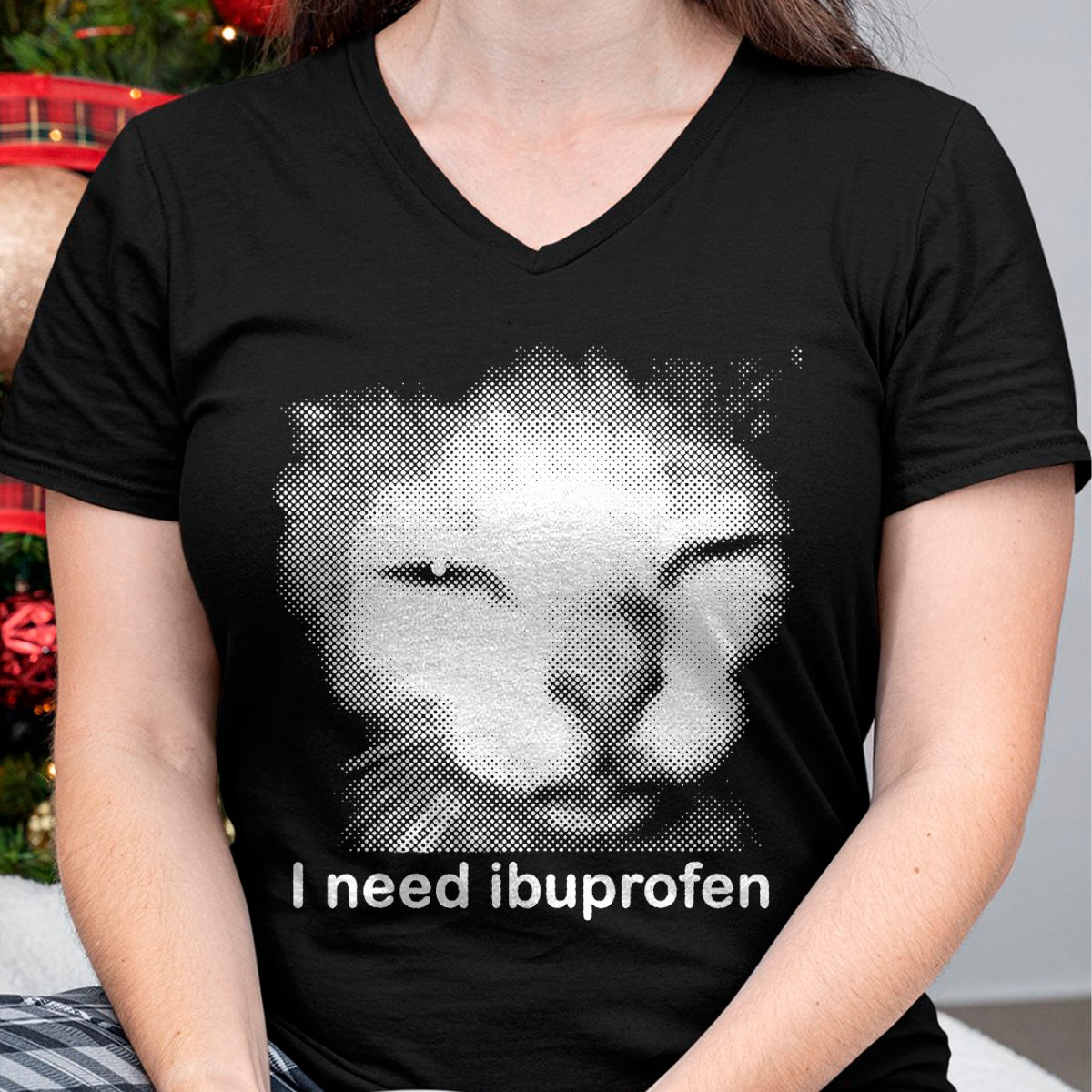 Cat Love Shirt, Funny Cat Lover Gift UnisexT-Shirt/Hoodie/Sweatshirt HLT00 - I Need Ibuprofen Funny Vintage Graphic Cat Meme T-Shirt