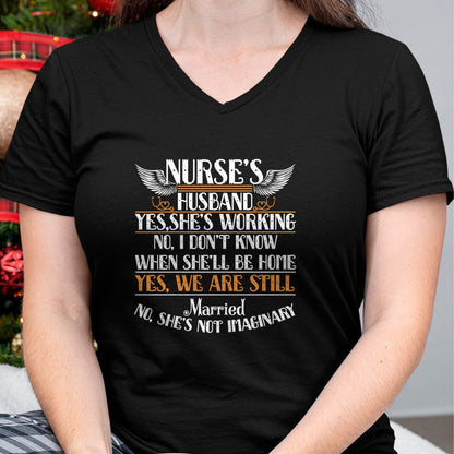 Funny Nurse Shirt, Nurse Unisex T-Shirt/Hoodie/Sweatshirt HLT00 - I Am A Nurse's Husband T Shirt, Nurse Wife T Shirt Long Sleeve T-Shirt