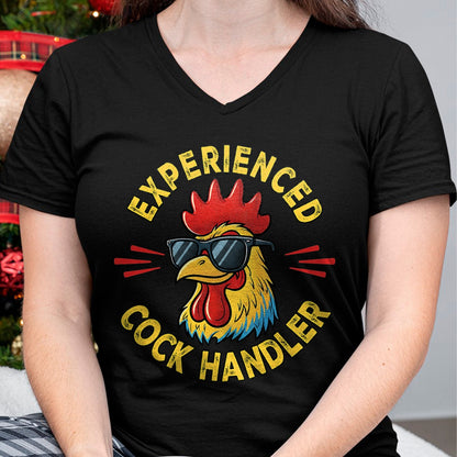 Best Farmer Life Shirt, Funny Farmer UnisexT-Shirt/Hoodie/Sweatshirt HLT00 - Experienced Cock Handler Funny Adult Humor Rooster Gag T-Shirt