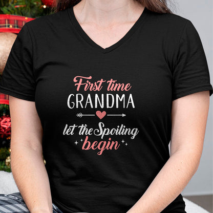 Best Grandma Shirt, Proud Grandma Unisex T-Shirt/Hoodie/Sweatshirt HLT00 - First time grandma let the spoiling begin T-Shirt