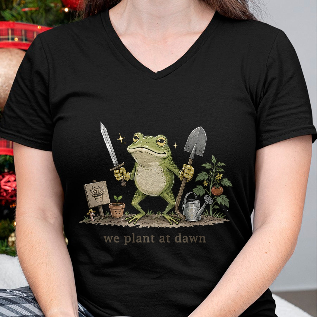 Best Farmer Life Shirt, Funny Farmer UnisexT-Shirt/Hoodie/Sweatshirt HLT00 - Women We Plant at Dawn Funny Gardening Frog Gardener Farmer T-Shirt