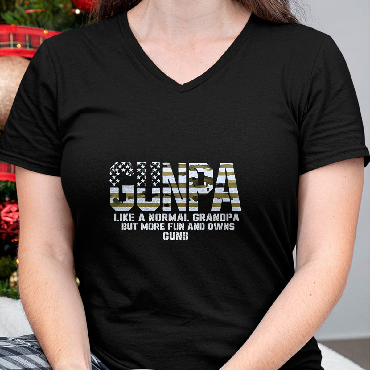 Best Grandpa Shirt, Proud Grandpa Unisex T-Shirt/Hoodie/Sweatshirt HLT00 - Gunpa Like A Normal Grandpa But More Fun And Owns Guns T-Shirt