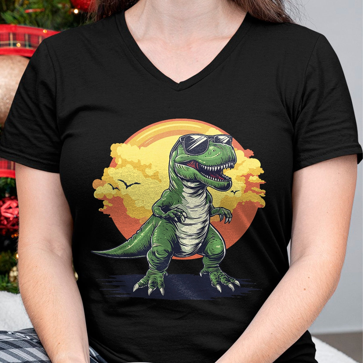 Best Dinosaur Lover Shirt, Funny Dinosaur UnisexT-Shirt/Hoodie/Sweatshirt HLT00 - Trex Dinosaur Dino Wearing Sunglasses Funny Graphic T-Shirt