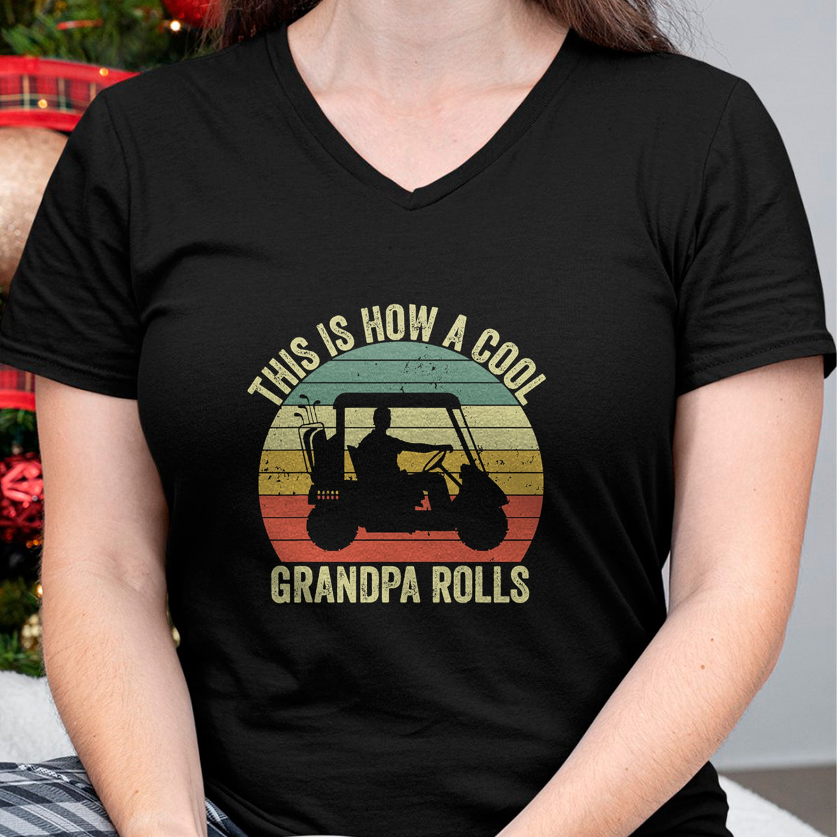 Best Grandpa Shirt, Proud Grandpa Unisex T-Shirt/Hoodie/Sweatshirt HLT00 - This Is How A Cool Grandpa Rolls Vintage Golf Dad Grandpa T-Shirt