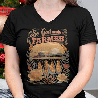 Best Farmer Life Shirt, Funny Farmer UnisexT-Shirt/Hoodie/Sweatshirt HLT00 - So God Made a Farmer Boho Flower Christian Aesthetic Summer T-Shirt