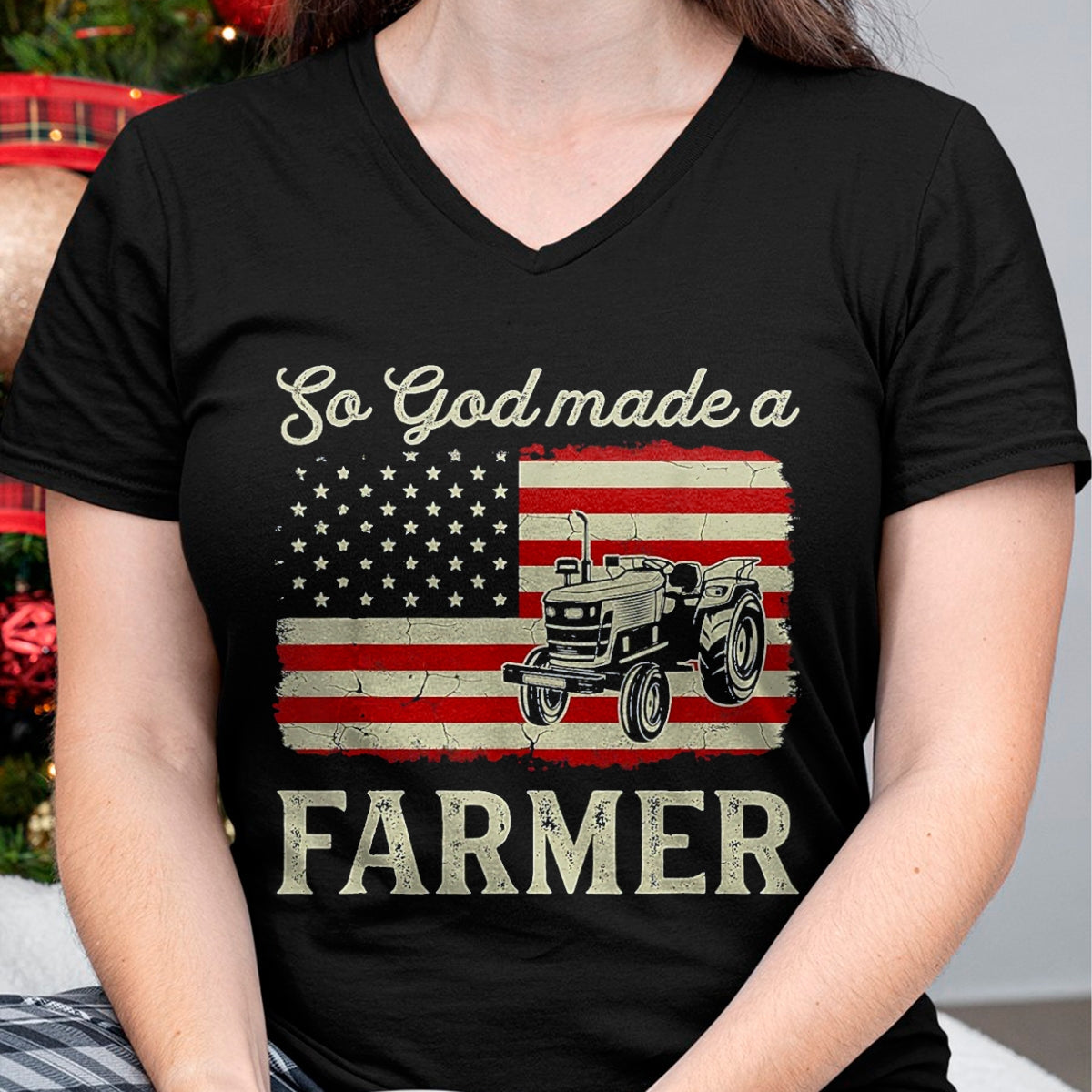 Best Farmer Life Shirt, Funny Farmer UnisexT-Shirt/Hoodie/Sweatshirt HLT00 - Vintage Old American Flag Patriotic So God Made A Farmer T-Shirt, Youth, Olive Green, Medium