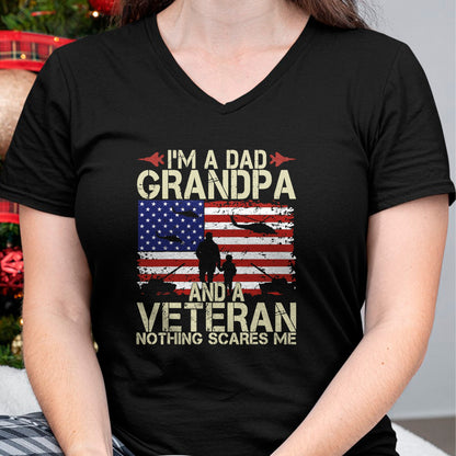 Best Grandpa Shirt, Proud Grandpa Unisex T-Shirt/Hoodie/Sweatshirt HLT00 - I'm A Dad Grandpa And Veteran Fathers Day Papa Grandpa Gifts T-Shirt