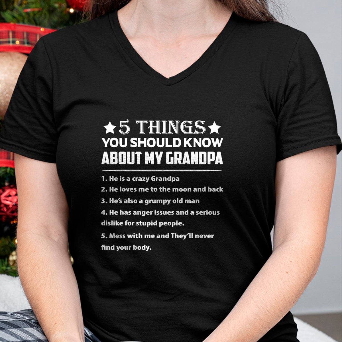 Best Grandpa Shirt, Proud Grandpa Unisex T-Shirt/Hoodie/Sweatshirt HLT00 - 5 Things You Know About My Grandpa He Is My Grandpa T-Shirt (1)