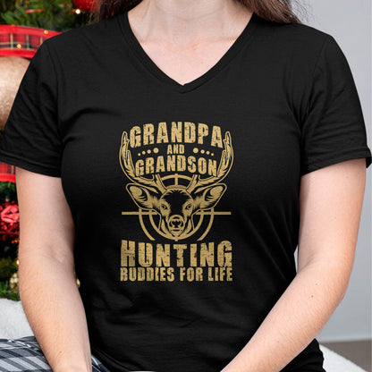 Best Grandpa Shirt, Proud Grandpa Unisex T-Shirt/Hoodie/Sweatshirt HLT00 - Hunting Buddy Grandpa And Grandson Hunting Buddies T-Shirt