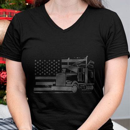 Best Truck Driver Life Shirt, Funny Trucker UnisexT-Shirt/Hoodie/Sweatshirt HLT00 - American Flag Semi Truck Driver 18 Wheeler Patriotic Trucker T-Shirt