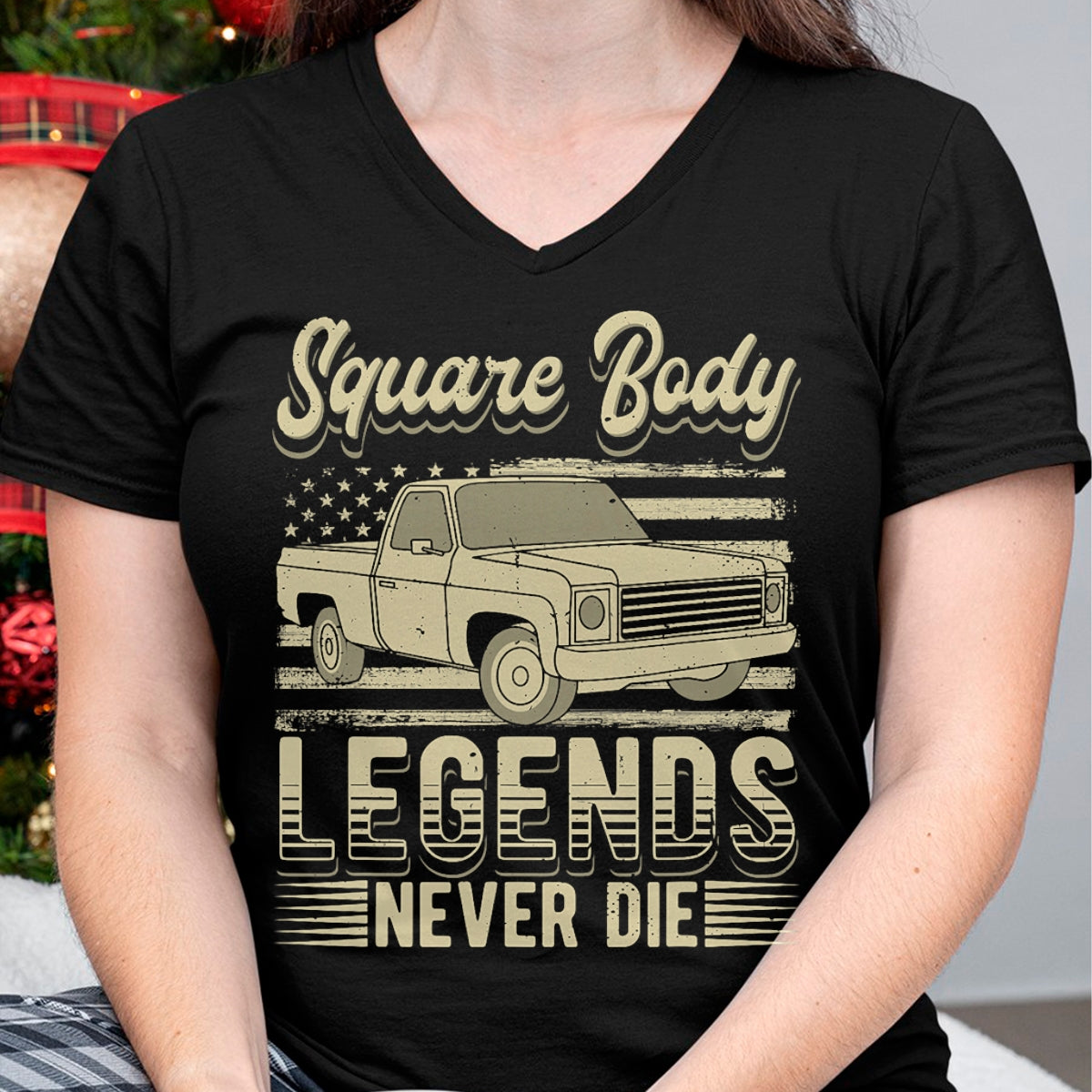 Best Truck Driver Life Shirt, Funny Trucker UnisexT-Shirt/Hoodie/Sweatshirt HLT00 - Square Body Legends Never Die Artwork for A Truck Driver T-Shirt